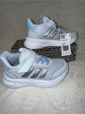 Adidas X_PLRPATH EL C Toddler Sz 12K/UK11.5 Silver Blue JQ9600 NWT